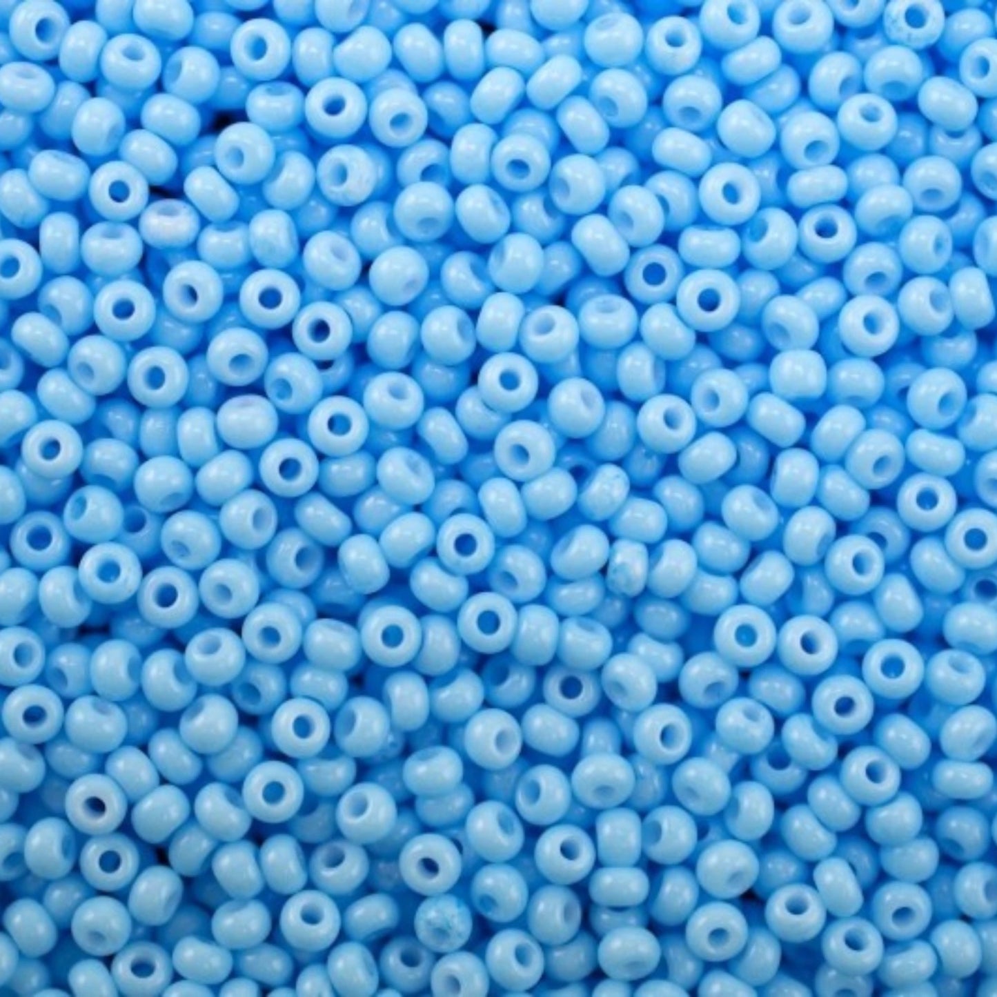 Perline di vetro ceco Preciosa 10/0 03134 Rocaille da 2,3 mm. Blu gesso - colorate con Solgel.