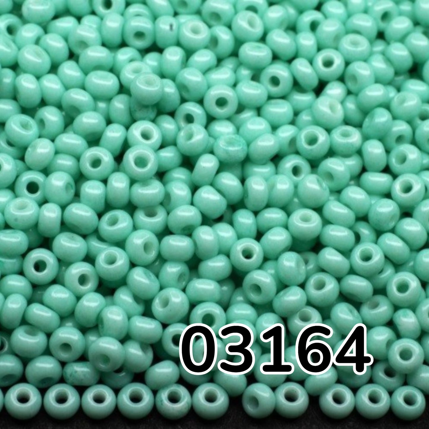 Missangas/Miçangas Pequenas (contas miúdas) de vidro checo Preciosa 10/0 03164 Rocaille 2,3 mm. Turquesa giz - tingidas com Solgel.