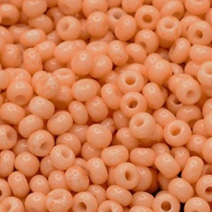 10/0 03185 Preciosa Čekiško stiklo Karoliukai Rokajaus 2,3 mm. Oranžinė kreida – Solgel dažyti.