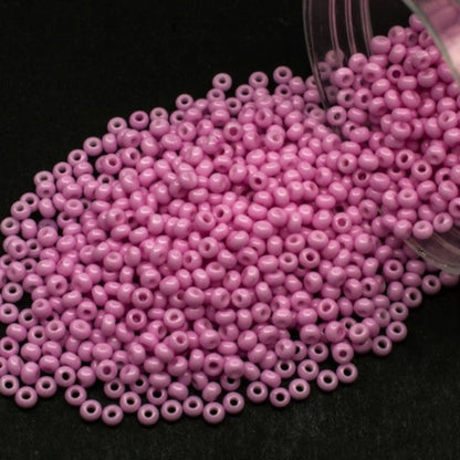 10/0 03192 Preciosa Čekijos stiklo Karoliukai Rokajaus 2,3 mm. Rožinė violetinė kreida – Solgel dažyti.