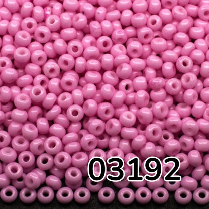 10/0 03192 Preciosa Čekijos stiklo Karoliukai Rokajaus 2,3 mm. Rožinė violetinė kreida – Solgel dažyti.
