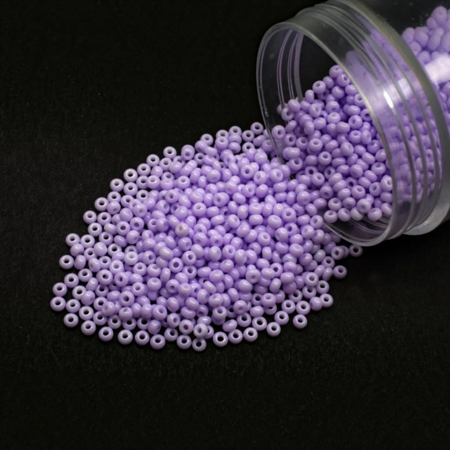 Perline di vetro ceco Preciosa 10/0 03223 Rocaille 2,3 mm. Viola gesso - colorate con Solgel.