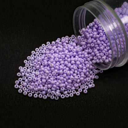Perline di vetro ceco Preciosa 10/0 03223 Rocaille 2,3 mm. Viola gesso - colorate con Solgel.