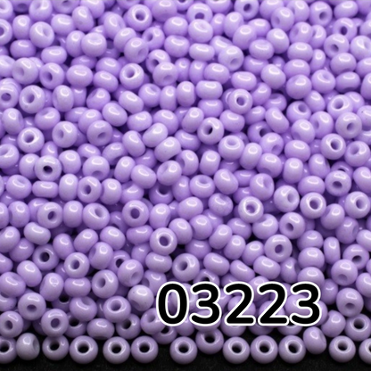 Perline di vetro ceco Preciosa 10/0 03223 Rocaille 2,3 mm. Viola gesso - colorate con Solgel.