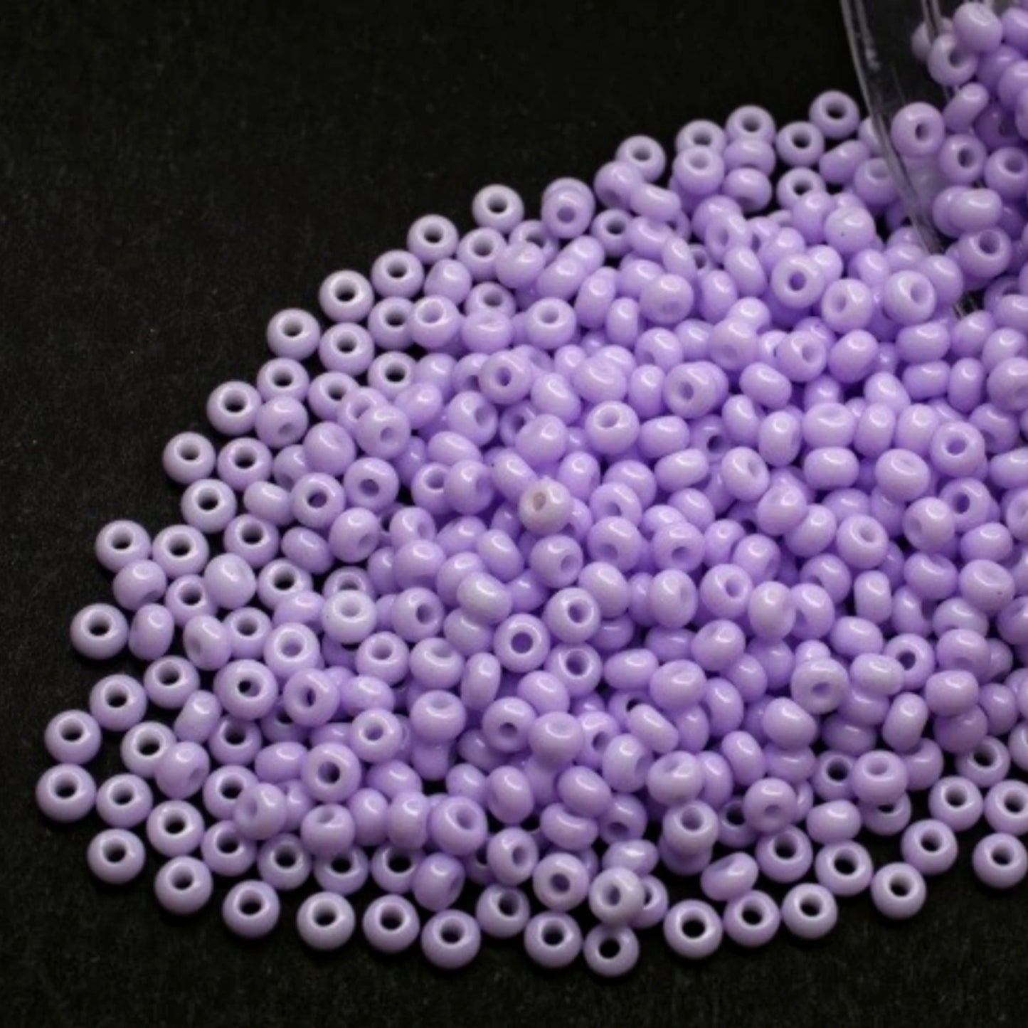 Perline di vetro ceco Preciosa 10/0 03223 Rocaille 2,3 mm. Viola gesso - colorate con Solgel.