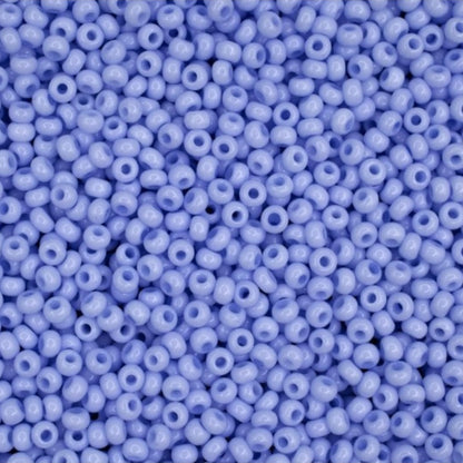 Perles de Rocaille en verre tchèque Preciosa 10/0 03231, 2,3 mm. Bleu craie - Teinté Solgel.