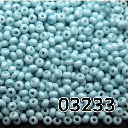 10/0 03233 Preciosa Tsjechische glazen Kralen Rocaillekralen 2,3 mm. Blauw krijt - Solgel geverfd.