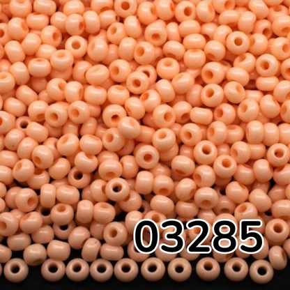 10/0 03285 Preciosa tschechische Glasperlen Rocailles 2,3 mm. Orange Kreide - Solgel gefärbt.