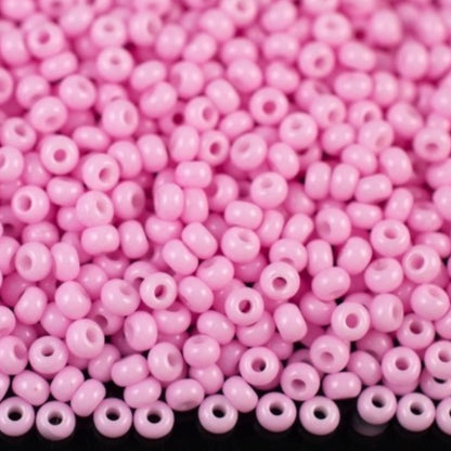 Perles de Rocaille en verre tchèque Preciosa 10/0 03292, 2,3 mm. Rose violet craie - Teinté au solgel.