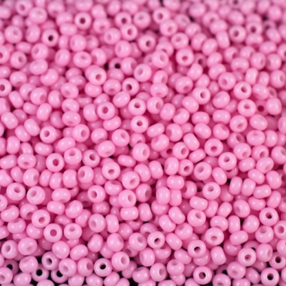 Perles de Rocaille en verre tchèque Preciosa 10/0 03292, 2,3 mm. Rose violet craie - Teinté au solgel.