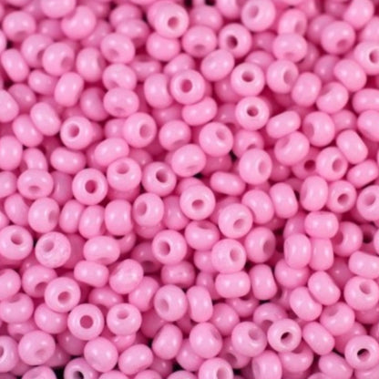 Perles de Rocaille en verre tchèque Preciosa 10/0 03292, 2,3 mm. Rose violet craie - Teinté au solgel.