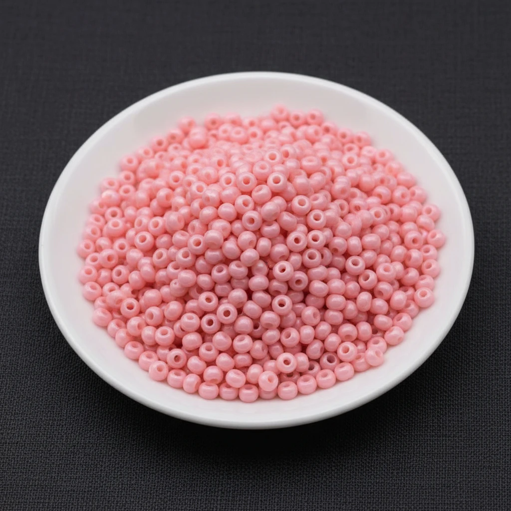 10/0 03491 Preciosa Perles de Rocaille en verre tchèque 2.3mm. Rose craie - teinté Solgel.