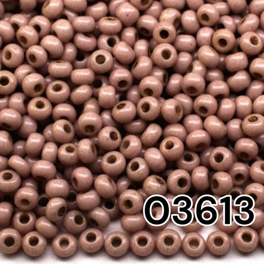 03613 Czech seed beads PRECIOSA round 10/0 beige. Chalk - Solgel Dyed.