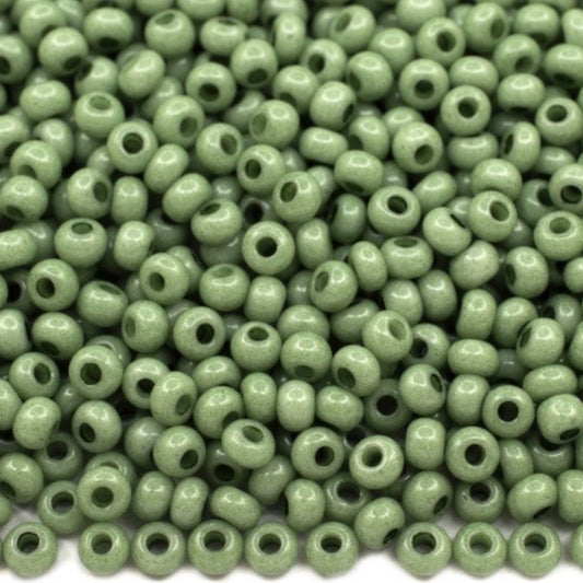 10/0 03663 Preciosa čehu stikla Pērlītes Rokaja 2.3mm. Tirkīza krīta - Solgel krāsots.