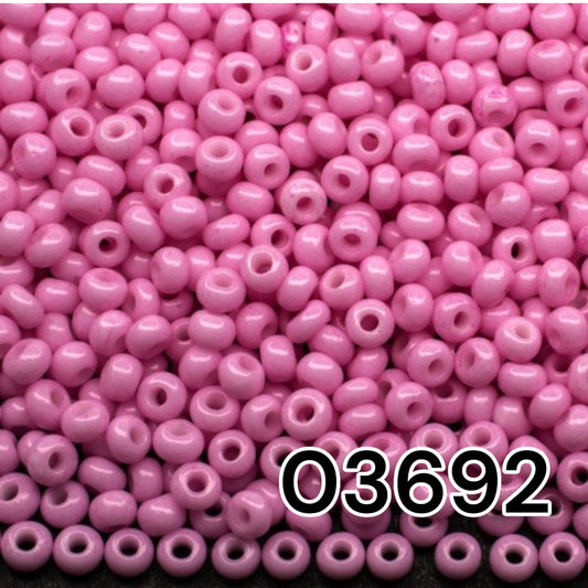 10/0 03692 Preciosa Seed Beads. Lilac Pink chalk - Solgel dyed.