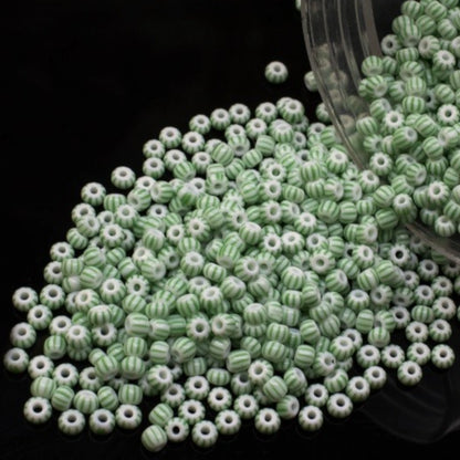 10/0 03851 Preciosa Seed Beads Rocailles. Opaque Striped.