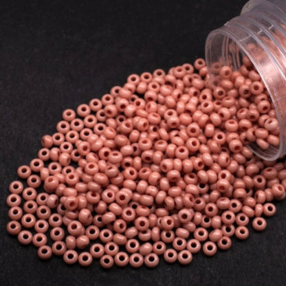 10/0 07331 Preciosa Çek Camı Kum Boncuğu Rocaille Boncuk 2.3mm. Rose Terra Boyalı.
