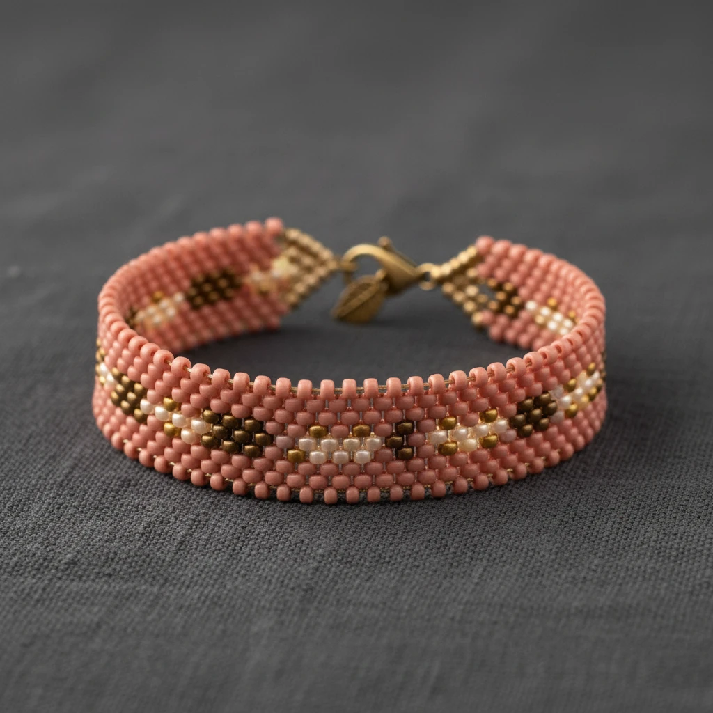 10/0 07331 Preciosa Çek Camı Kum Boncuğu Rocaille Boncuk 2.3mm. Rose Terra Boyalı.