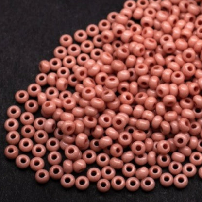10/0 07331 Preciosa Çek Camı Kum Boncuğu Rocaille Boncuk 2.3mm. Rose Terra Boyalı.