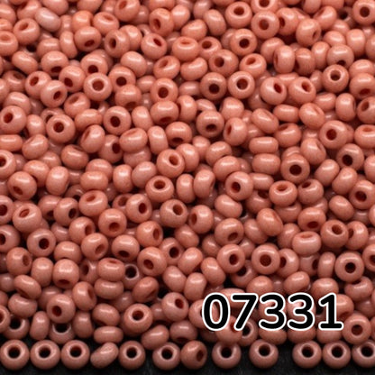 10/0 07331 Preciosa Çek Camı Kum Boncuğu Rocaille Boncuk 2.3mm. Rose Terra Boyalı.