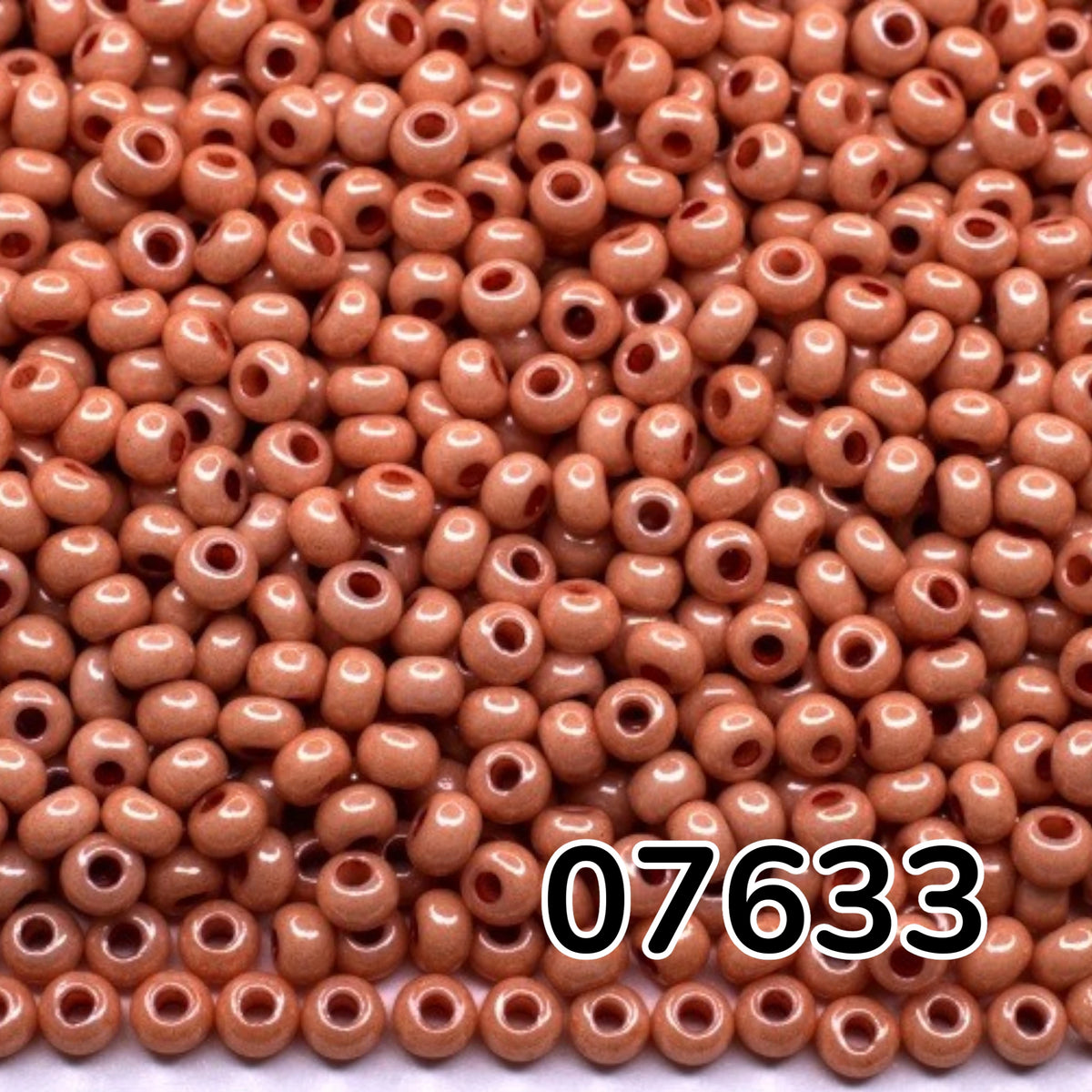 10/0 07633 Preciosa tjekkiske glasperler Rocailles 2.3mm. Rose Terra Sfinx farvede.