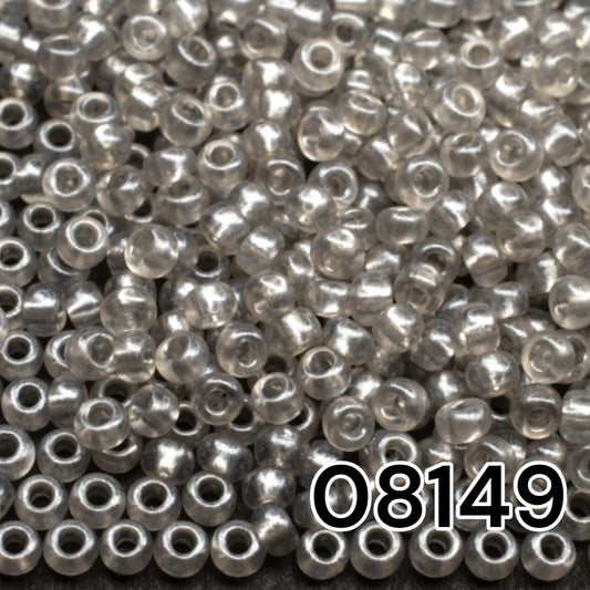 10/0 08149 Preciosa Seed Beads. Crystal - Terra Pearl.