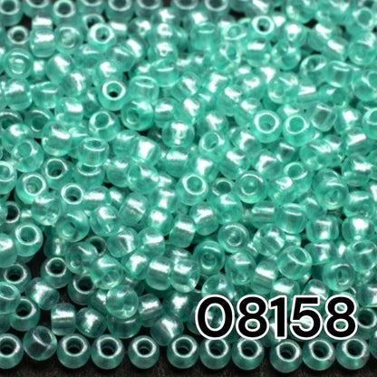 10/0 08158 Preciosa Seed Beads. Crystal - Terra Pearl.