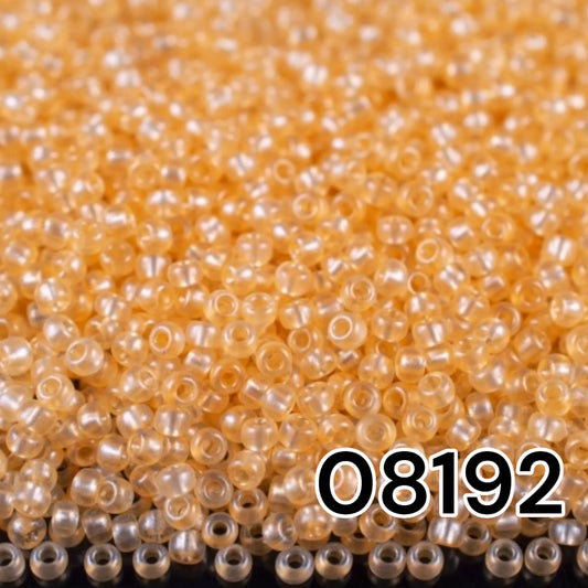 10/0 08192 Preciosa Seed Beads. Crystal - Terra Pearl.