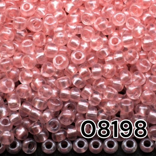08198 Tschechische Rocailles PRECIOSA Rocailles 10/0 rosa. Kristall - Terra Pearl.