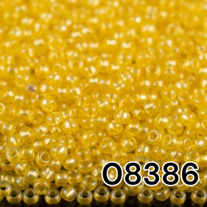 10/0 08386 Preciosa Seed Beads. Crystal - Terra Pearl.