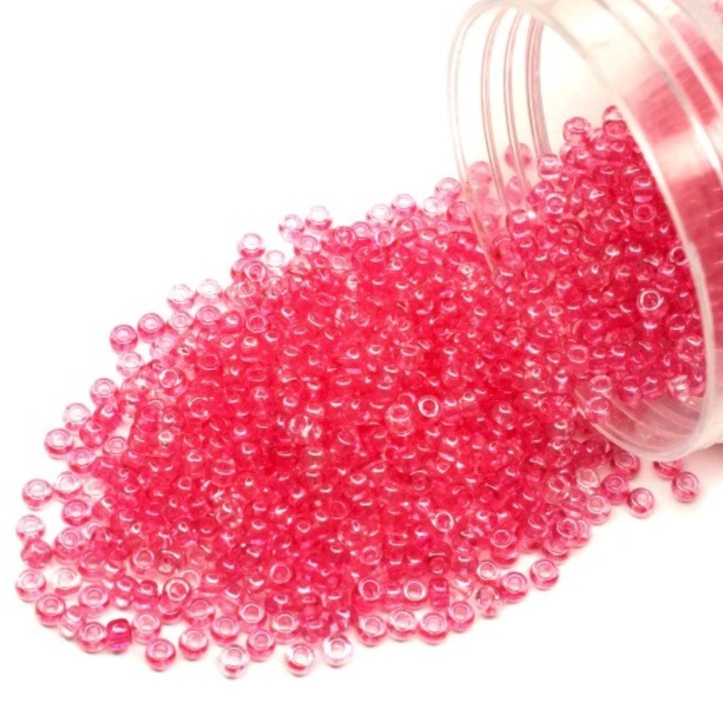 08398 Czech seed beads PRECIOSA Rocailles 10/0 pink. Crystal - Terra Pearl.