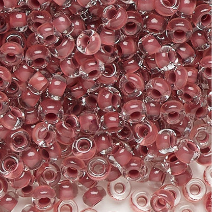 6/0 08A18 Preciosa Czech Glass Koraliki Rocailles 4.1mm. Kryształ terra intensywnie brązowa podszewka.