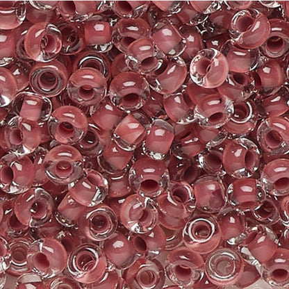 6/0 08A18 Preciosa Czech Glass Koraliki Rocailles 4.1mm. Kryształ terra intensywnie brązowa podszewka.