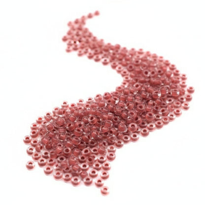 10/0 08A18 Preciosa Czech Glass Seed Beads Rocailles 2.3mm. Terra Intensiv Lined - Brown.