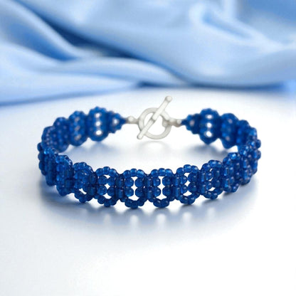 10/0 08A38 Perles de Verre Tchèques Preciosa de Rocaille 2.3mm. Terra Intensiv Lined - Bleu.