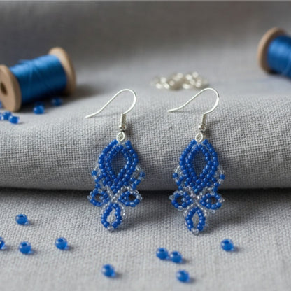 10/0 08A38 Perles de Verre Tchèques Preciosa de Rocaille 2.3mm. Terra Intensiv Lined - Bleu.