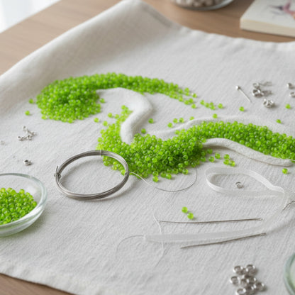 10/0 08A54 Preciosa Cseh Üveg Magtartalmú Gyöngyök (Kásagyöngy) Rocailles 2.3mm. Terra Intensiv Lined - Zöld.