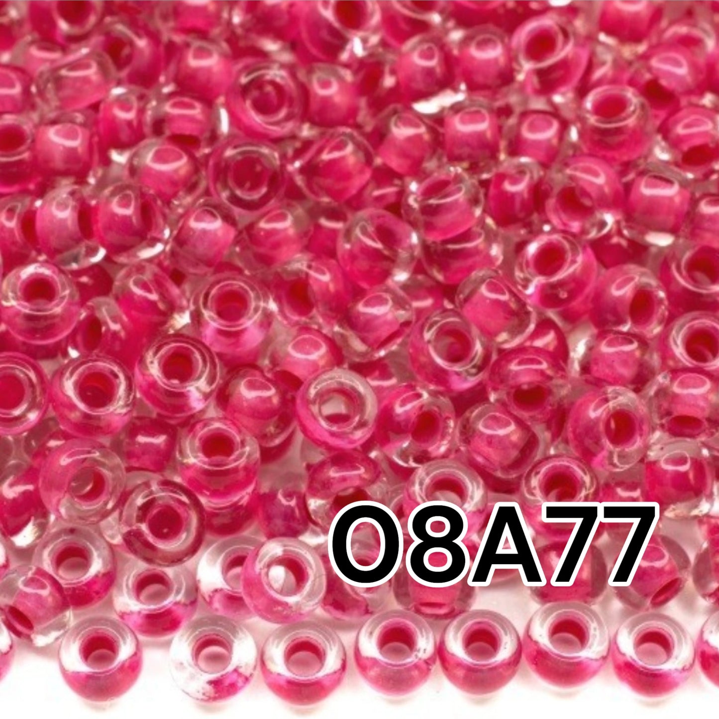 6/0 08A77 Preciosa Tsjekkiske glass små perler Rocailleperler 4.1mm. Krystall terra intensiv rosa fôr.
