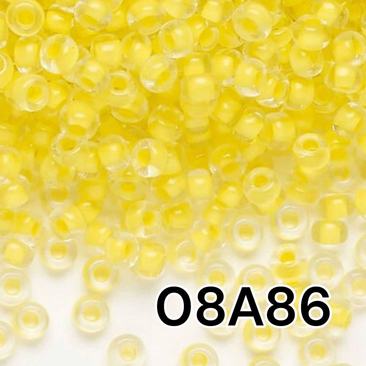 6/0 08A86 Preciosa Czech Glass Koraliki Rocailles 4.1mm. Kryształowe terra intensywne żółte wykończenie.