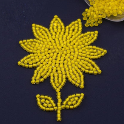 10/0 08A86 Preciosa Czech Glass Perline Rocaille 2.3mm. Terra Intensiv Lined - Giallo.