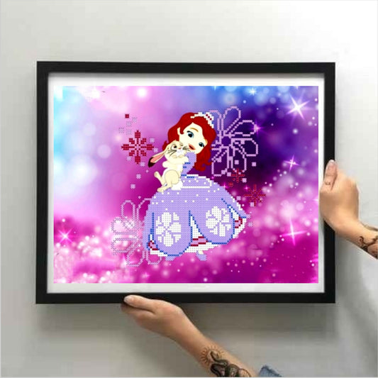 DIY Bead embroidery kit " Little princess". Size: 11.0 - 8.2 in (28 - 21 сm) - VadymShop