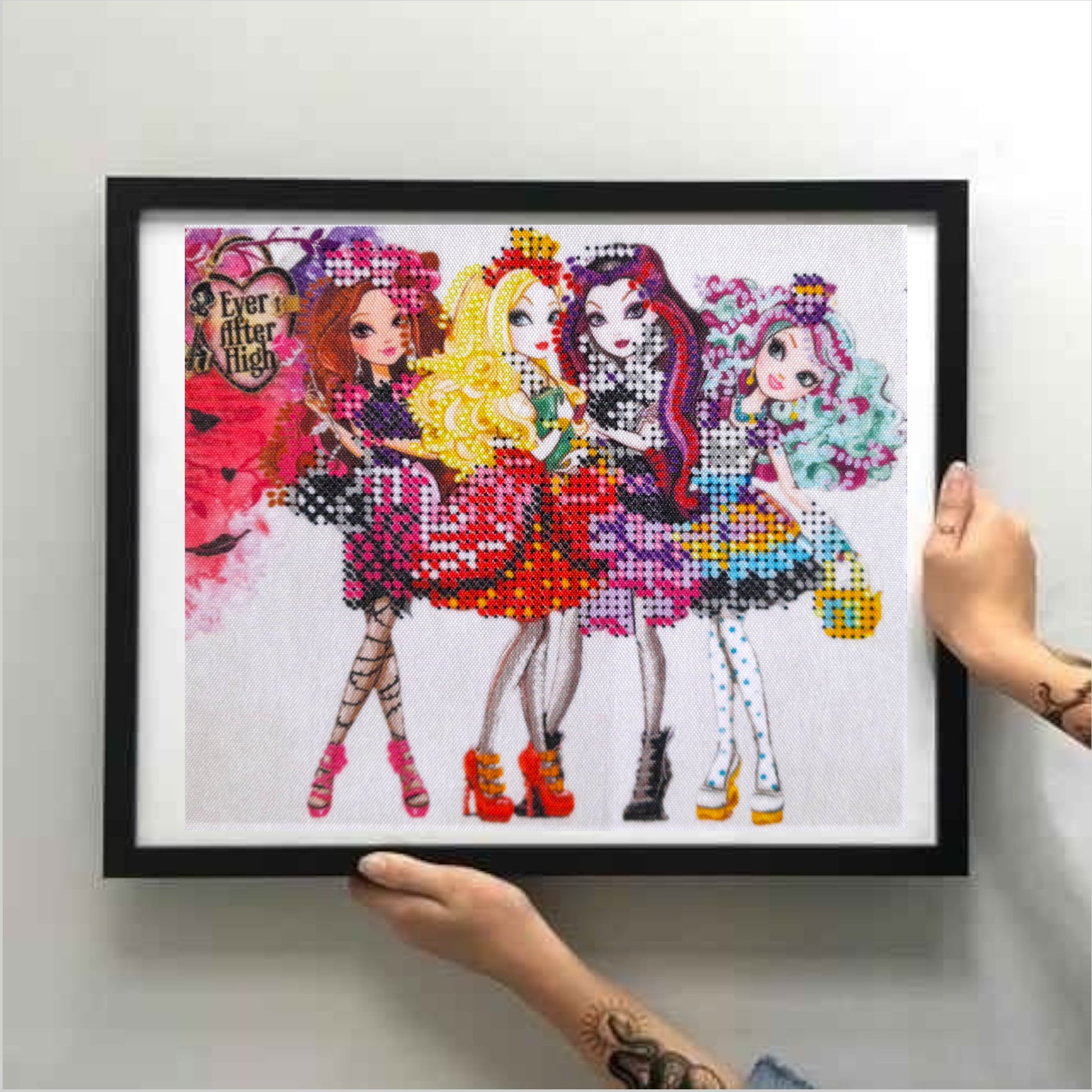 DIY Bead embroidery kit "Ever, Afteer and High". Size: 6.3-5.1in (16.8-13.7cm) - VadymShop
