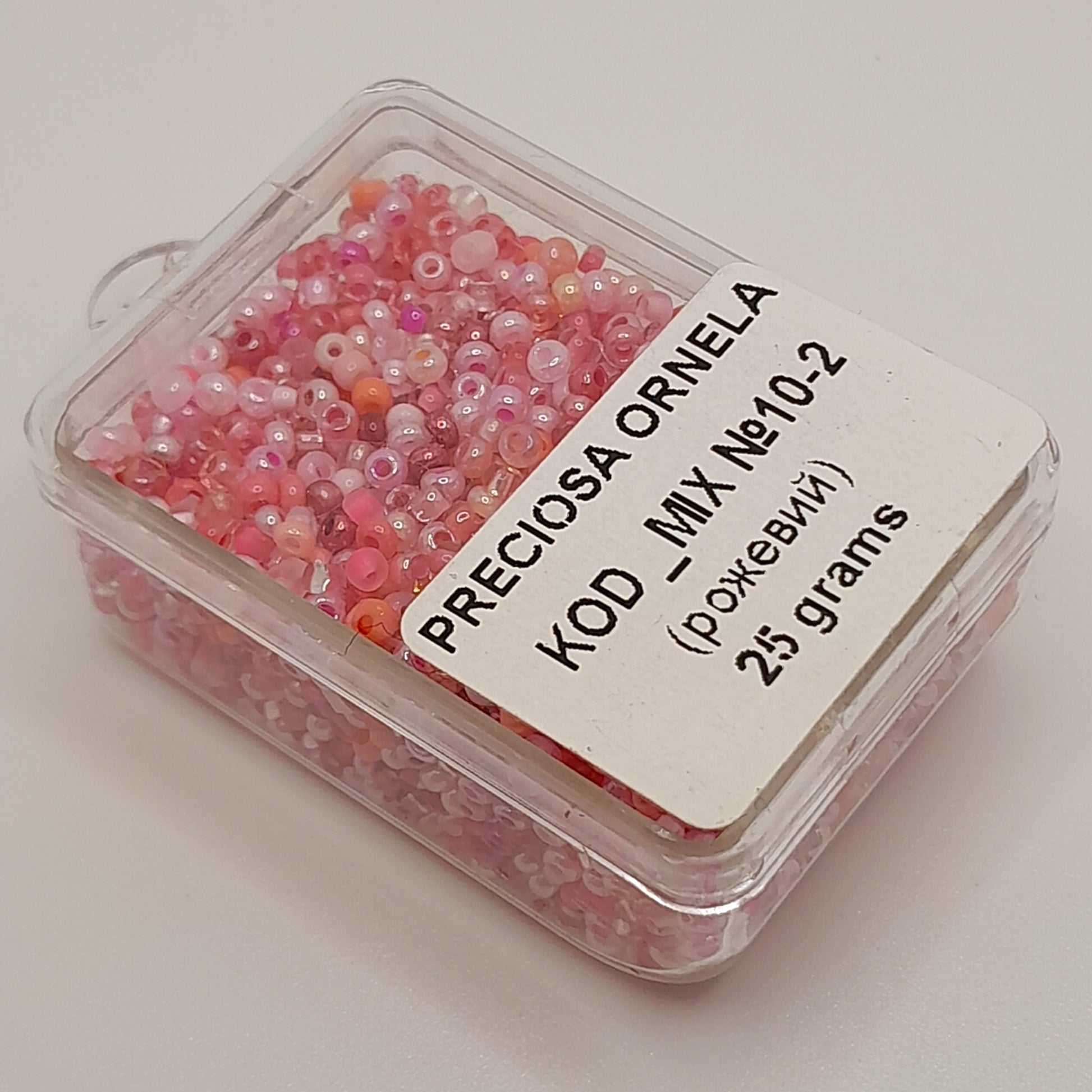 Pink Mixed seed beads PRECIOSA ORNELA Rocailles 10/0. - VadymShop
