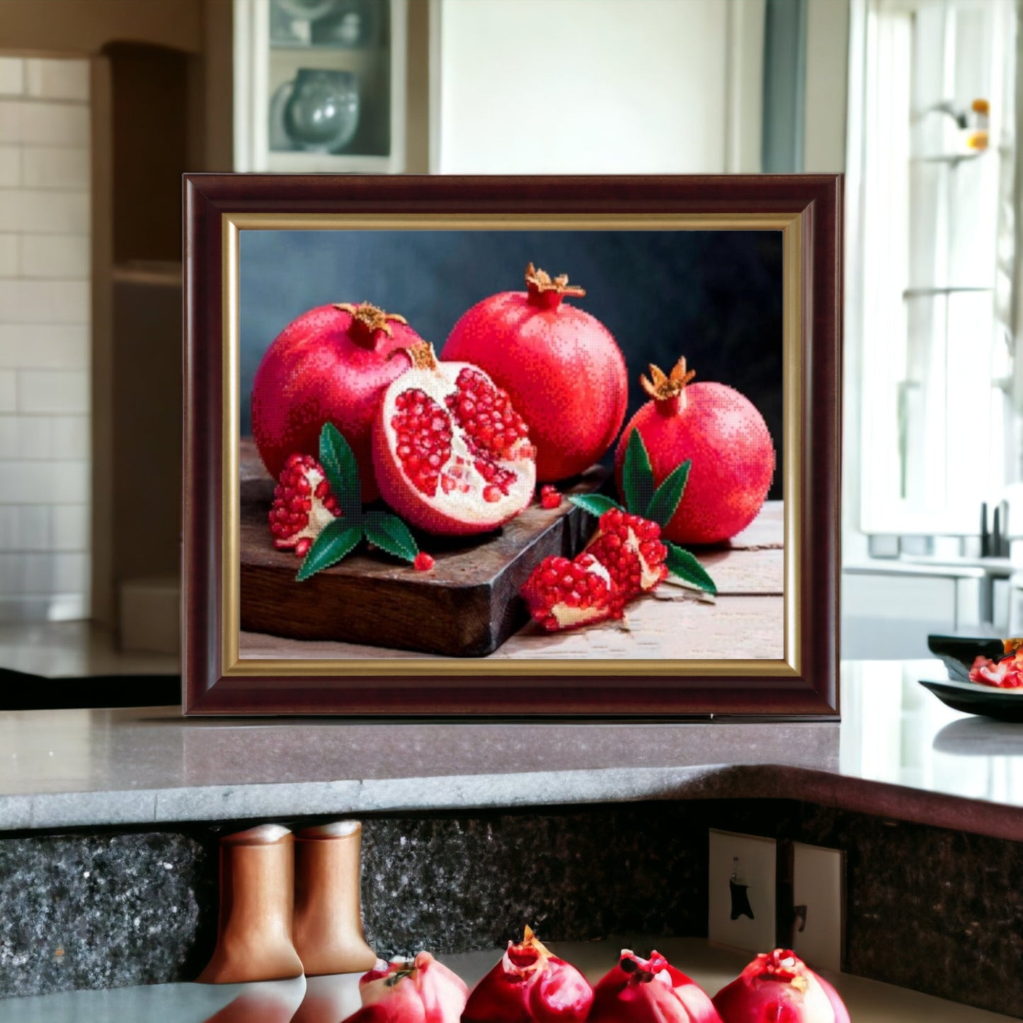 DIY Bead embroidery kit "Pomegranate". Size: 18.8-12.6 in (48-32 сm) - VadymShop