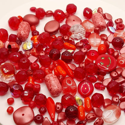 PRECIOSA czech beads "Red" for making bracelets, necklaces, earrings and other jewelry. - VadymShop