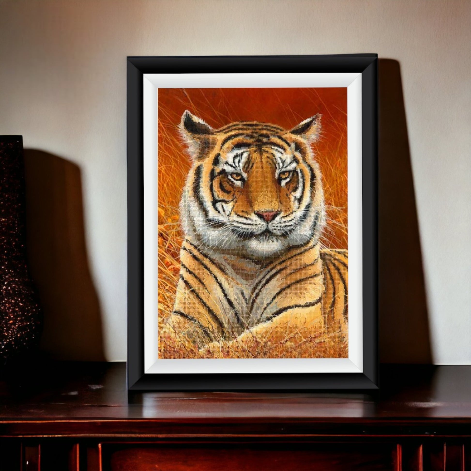 DIY Bead embroidery kit. "Tiger". Size: 12.6-19.6" (32-50cm) - VadymShop