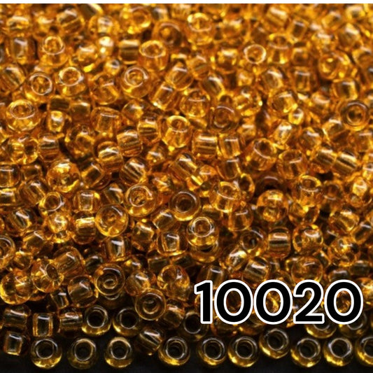 6/0 10020 Preciosa Seed Beads Yellow. Transparent Natural. - VadymShop