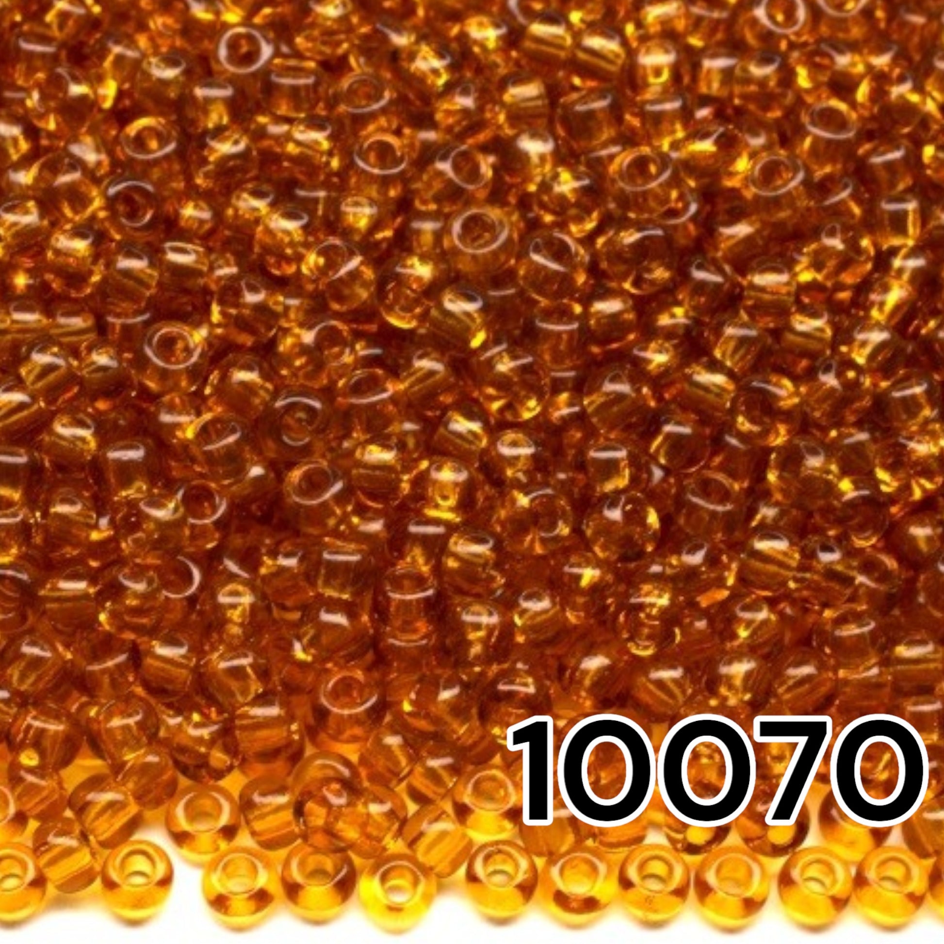 10/0 10070 Preciosa Seed Beads. Brown Transparent natural. - VadymShop