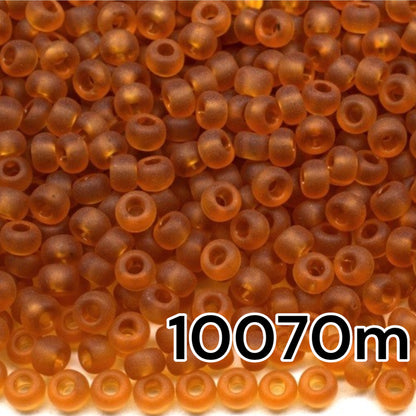 10/0 10070matte Preciosa Seed Beads. Brown Transparent natural.