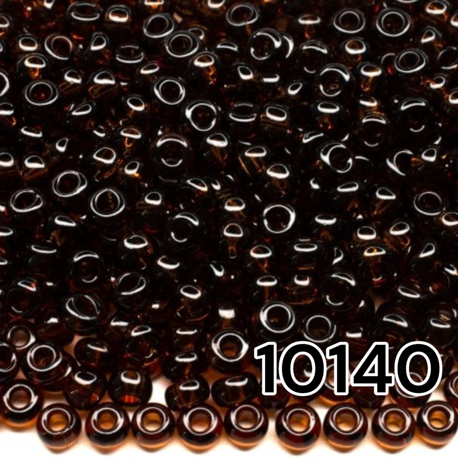 10/0 10140 Preciosa Seed Beads. Brown Transparent natural. - VadymShop